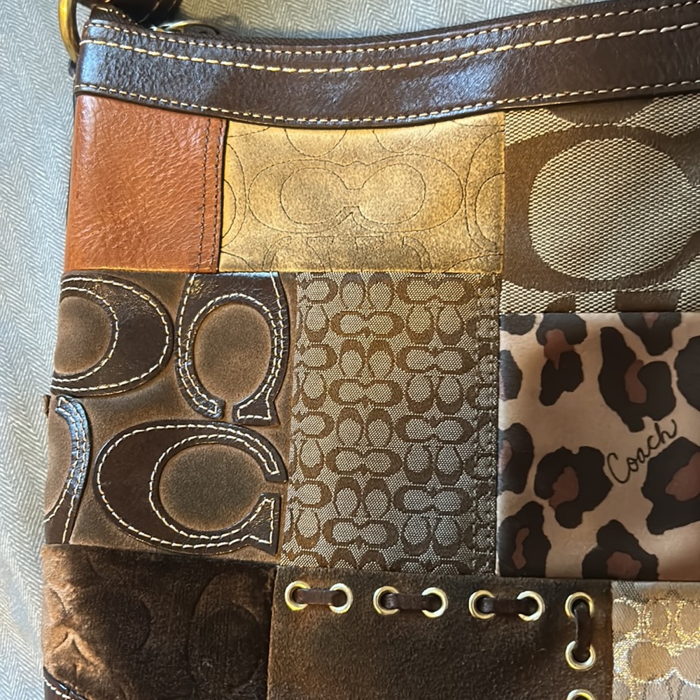 Authentic Vintage Coach Patchwork Cross Body Purse - image 6